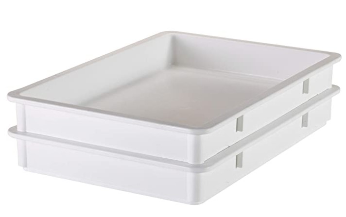 Morcte 4 Pack Plastic Commercial Pizza Dough Proofing Box, Stackable