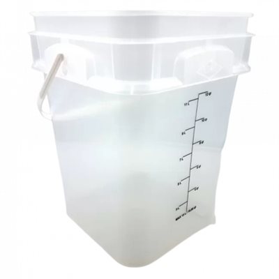 GRADUATED SQUARE 14.95 LIT BUCKET WITH COVER GRADUATED SQUARE 14.95 LIT BUCKET WITH COVER