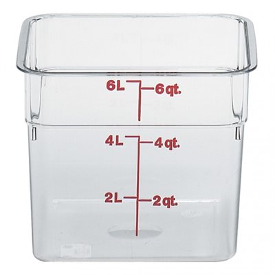 Boîte de Rangement, Cambro 6SFSCW135 6 Qt. Claire Boîte de Rangement, Cambro 6SFSCW135 6 Qt. Claire
