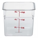 Boîte de Rangement, Cambro 6SFSCW135 6 Qt. Claire Boîte de Rangement, Cambro 6SFSCW135 6 Qt. Claire