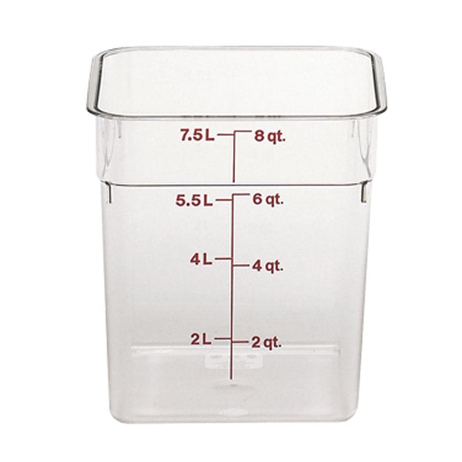 Cambro 8SFSCW135 8 Qt. Food Storage Container - Clear Cambro 8SFSCW135 8 Qt. Food Storage Container - Clear