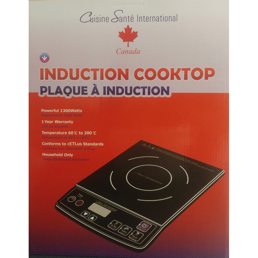 Induction Cooktop, 120 Volts, 1300 Watts, (60200°C)