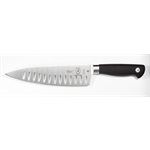 Chef Knife, Forged, Granton Edges, Short Bolster, 8" Blade Chef Knife, Forged, Granton Edges, Short Bolster, 8" Blade