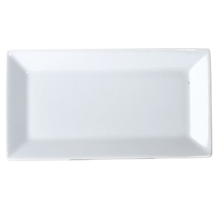 Assiette Rectangulaire En Céramique, Blanche, 39.25 X 21.5 CM Assiette Rectangulaire En Céramique, Blanche, 39.25 X 21.5 CM