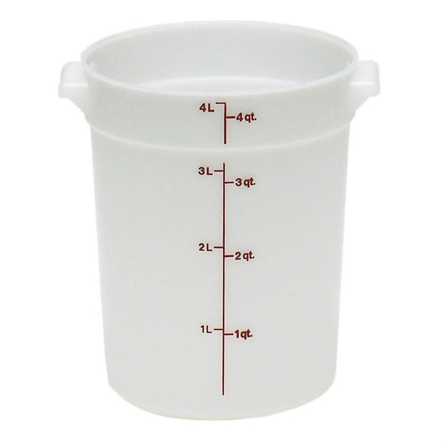 Cambro RFS4148 4 Qt. Round Food Storage Container - White Cambro RFS4148 4 Qt. Round Food Storage Container - White