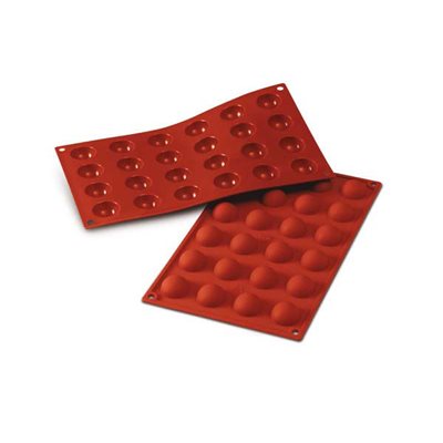 Moule A Pâtisserie En Silicone (Pot Demi-Sphère), 24 Fentes Moule A Pâtisserie En Silicone (Pot Demi-Sphère), 24 Fentes