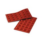Moule A Pâtisserie En Silicone (Pot Demi-Sphère), 24 Fentes Moule A Pâtisserie En Silicone (Pot Demi-Sphère), 24 Fentes