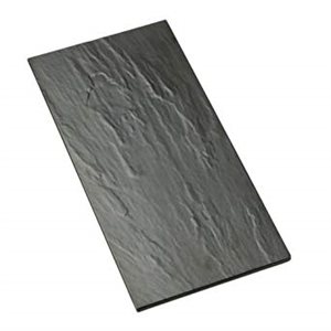 Plateau en Mélamine, "Faux Slate", 18 x 8.5 Po (45.7 X 21.6 CM), Noir